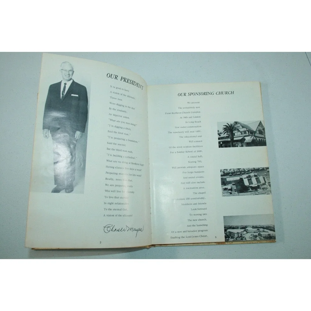 Vintage 1966 Brethren High‎ School Paramount California Ambassador Year Book